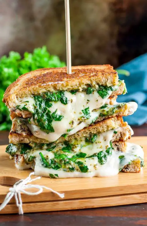 Vegan Spinach Pesto Grilled Cheese Sandwich