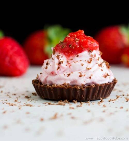 Mini Chocolate Strawberry Mousse