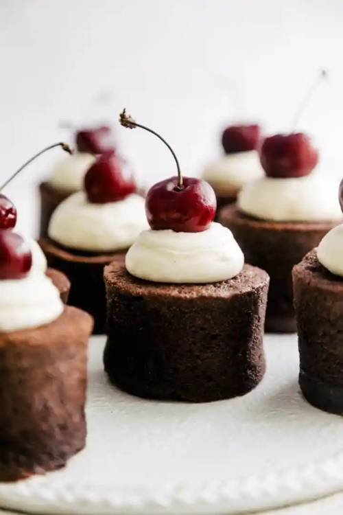 Cherry Chocolate Mini Cakes
