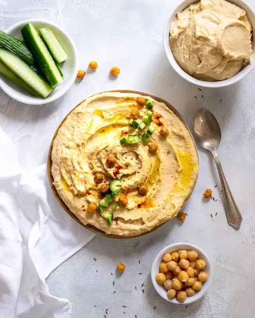 Easy Hummus With Roasted Chickpeas