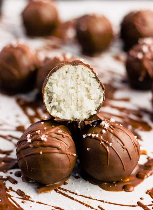 Chocolate Covered Protein Bounty Balls
