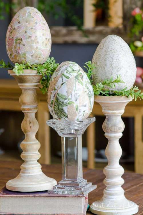 DIY Decoupage Easter Eggs Tutorial
