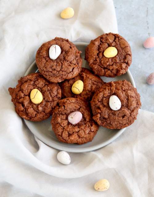 Double Chocolate Mini Egg Cookies