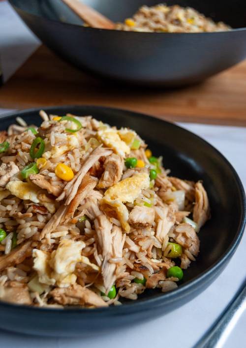 Leftover Chicken Fried Rice