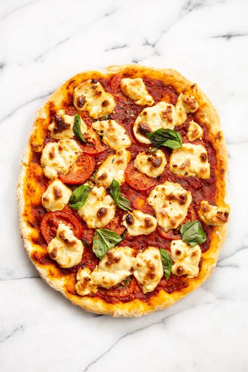 Homemade Vegan Margherita Pizza