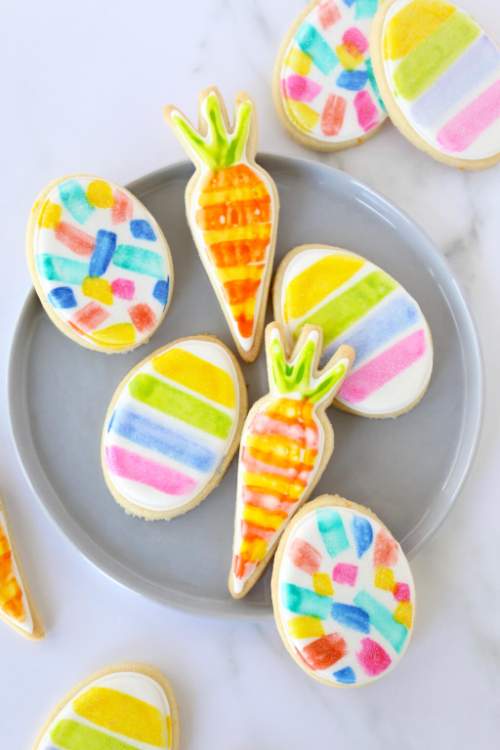 Watercolor Easter Cookies