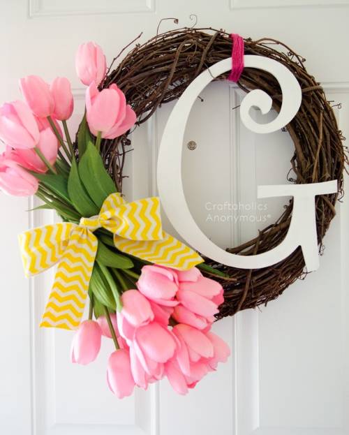 Monogram Spring Wreath