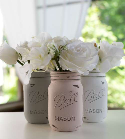 Distress Mason Jars