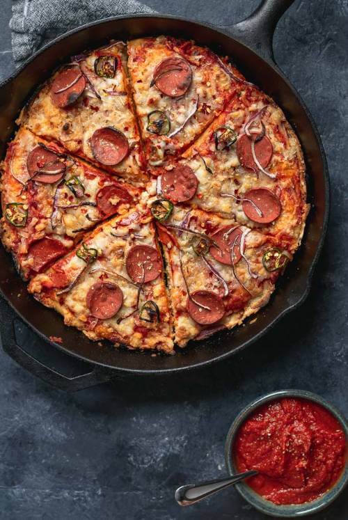 Vegan Pepperoni Pan Pizza