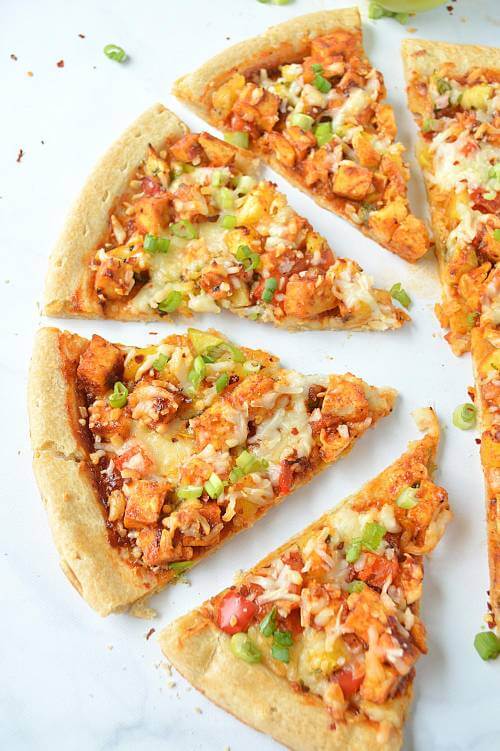 Sweet and Spicy Tofu Pizza