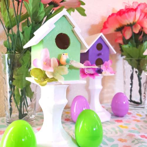 DIY Decorative Candlestick Birdhouses