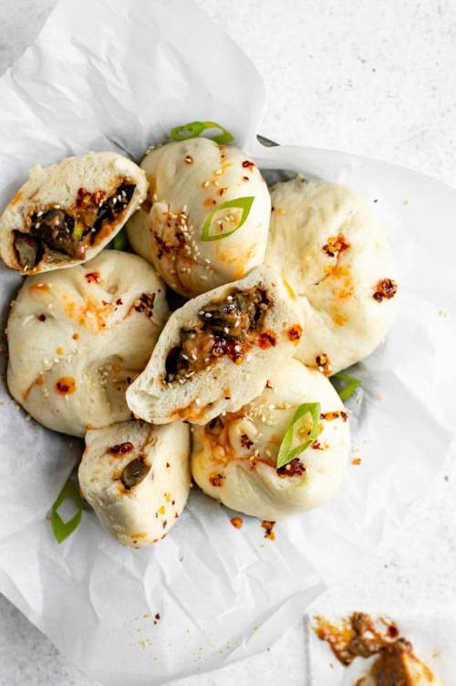 Hoisin Eggplant Bao (Chinese Steamed Buns)
