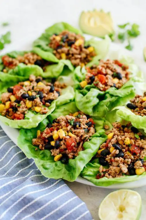 Healthy Turkey Taco Lettuce Wraps