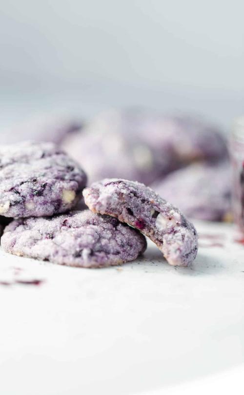 Vibrant Chewy Blueberry Cookies