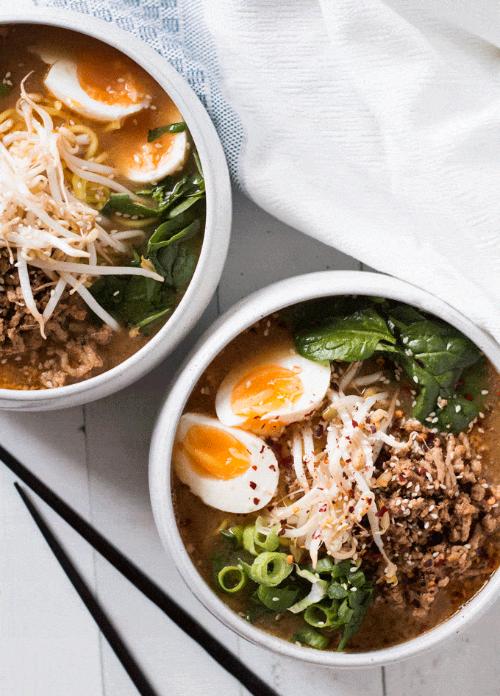15-Minute Spicy Pork And Miso Noodle Soup
