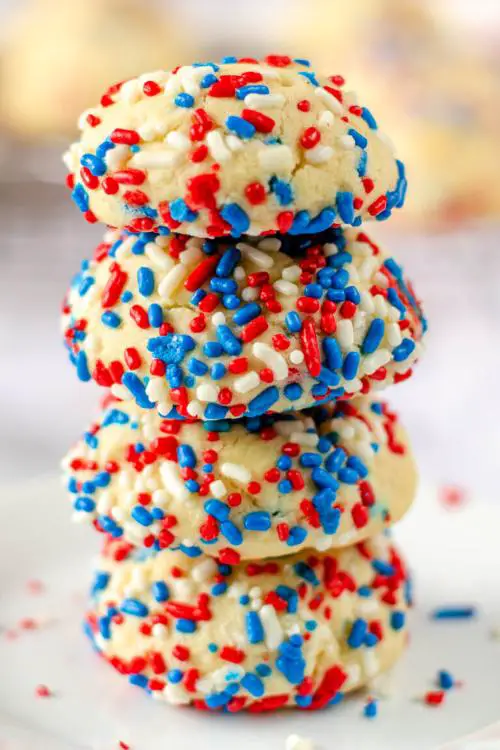 Patriotic Sprinkle Cookies