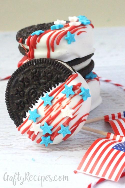 4th of July Dipped Oreo Flags
