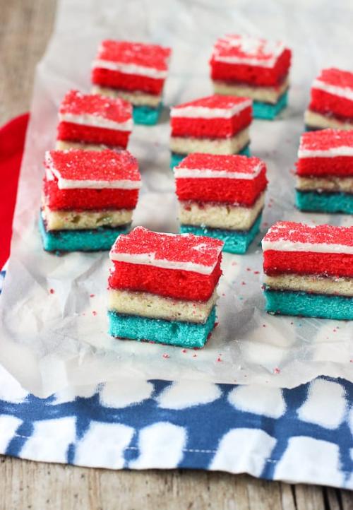 Red White and Blue Rainbow Cookies
