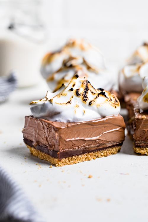Vegan S’mores with Dark Chocolate Mousse