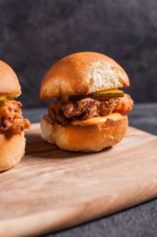 Fried Chicken Sliders with Spicy Mayo