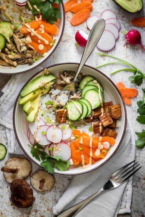 Easy Vegan Sushi Bowl