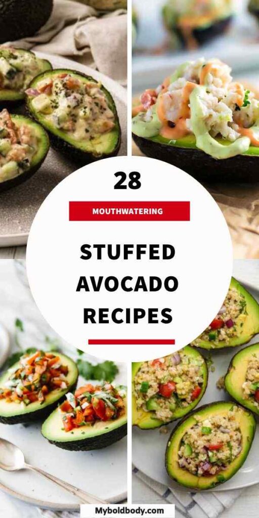 28 Delicious Stuffed Avocado Recipes pins