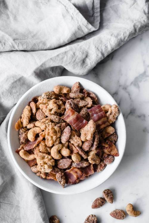Keto Candied Nuts with Bacon
