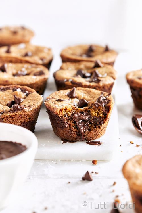Chocolate Chip Nutella Cookie Cups
