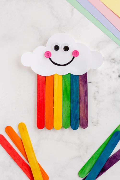 Rainbow Popsicle Sticks Craft