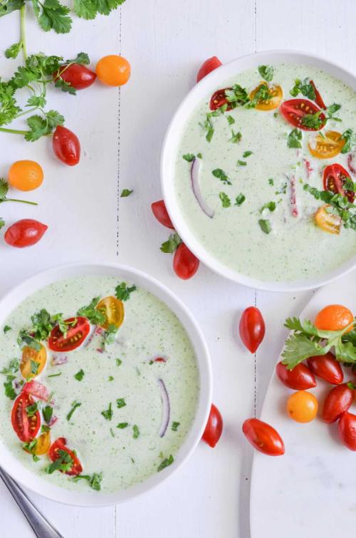 Cold Cucumber Soup With Greek Yogurt