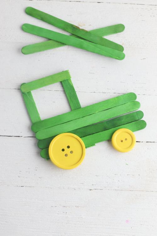 Tractor Popsicle Stick Craft
