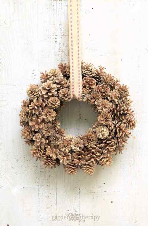 Bleached Pinecone Wreath