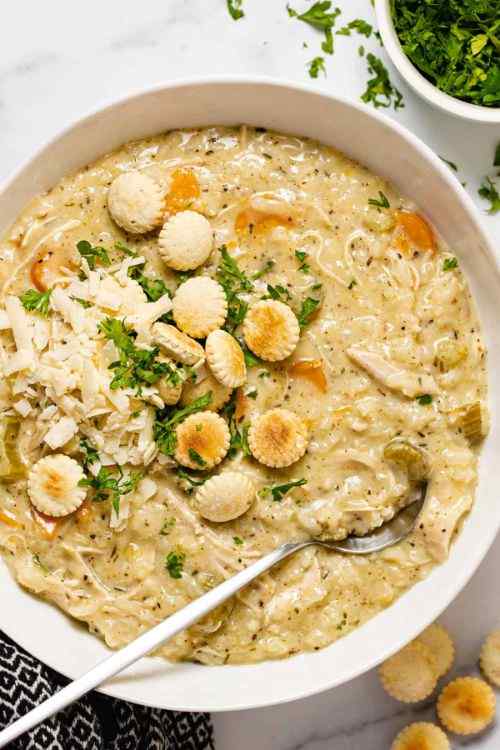 Creamy Instant Pot Chicken Soup With Rice