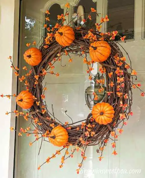 DIY Pumpkin Wreath with Bittersweet