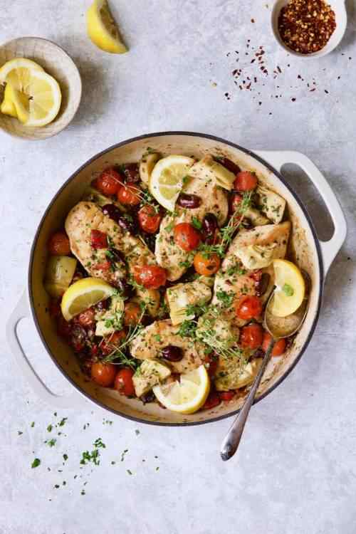 Easy Skillet Mediterranean Chicken