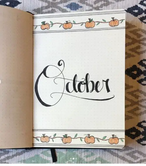 October Little Pumpkin Margins