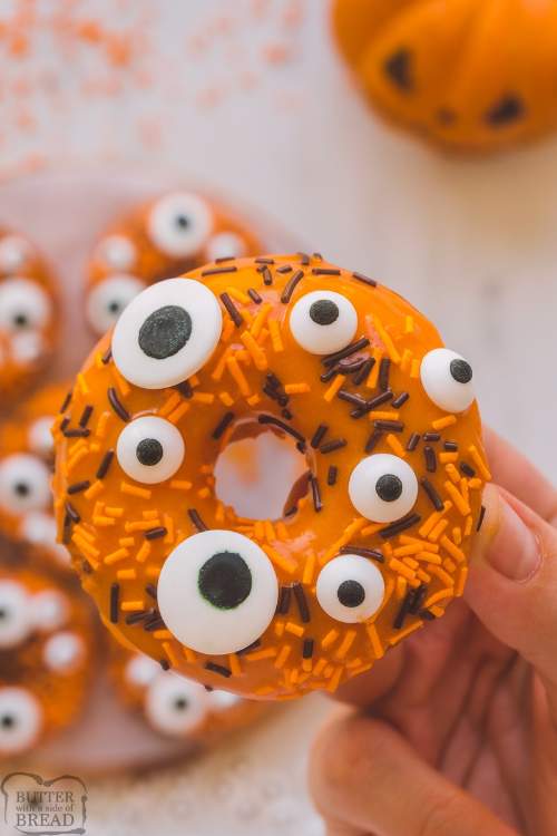 Baked Monster Halloween Donuts