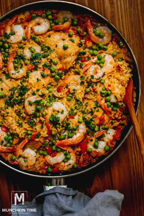 Chicken Thighs and Shrimp Paella