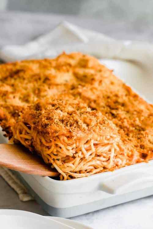 Easy Chicken Spaghetti Casserole