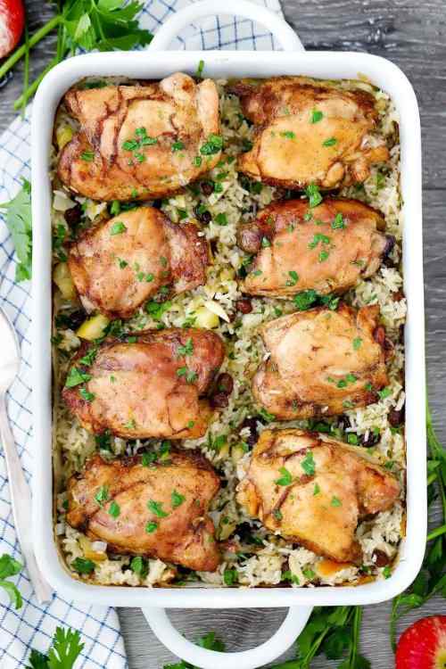 Spiced Chicken and Rice with Apples and Raisins