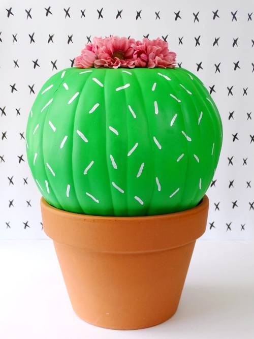 DIY Cactus Pumpkin