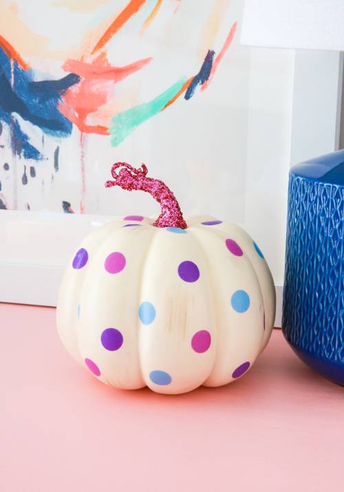 DIY Polka Dot Pumpkin
