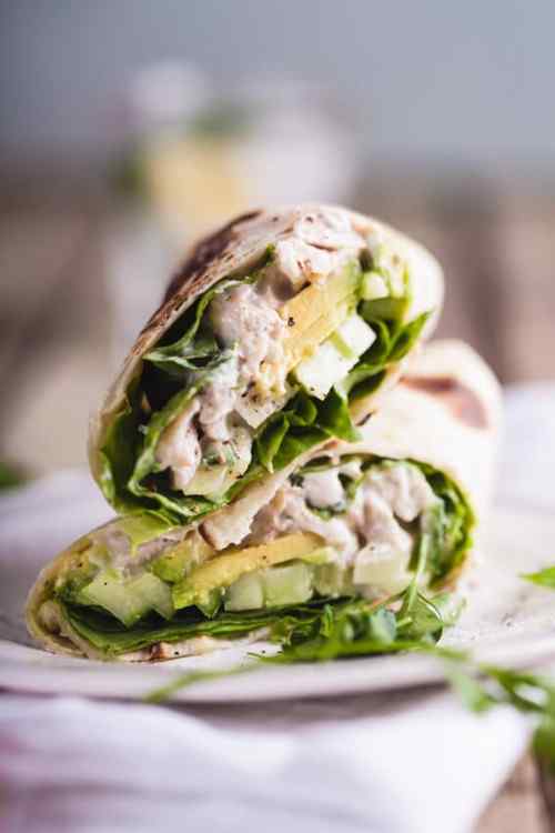 Healthy Leftover Turkey Caesar Wrap