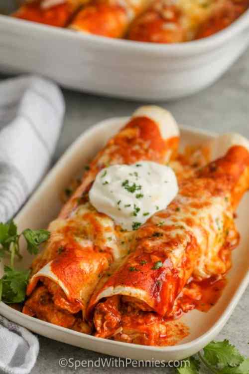 Leftover Turkey Enchiladas