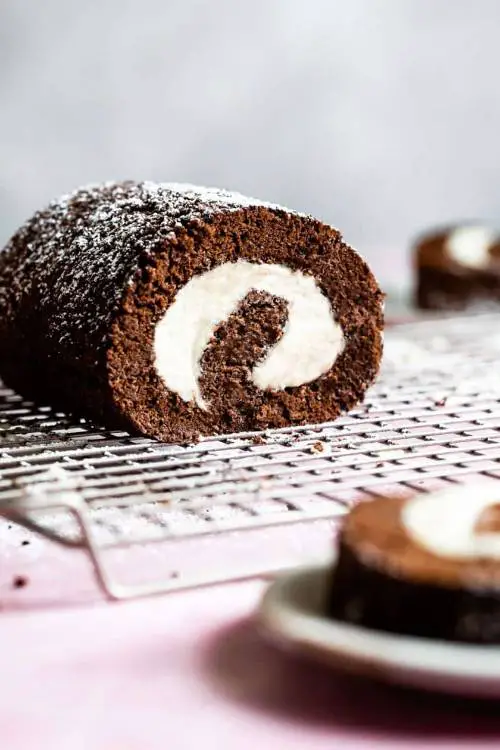 Chocolate Gluten-Free Swiss Roll Cake