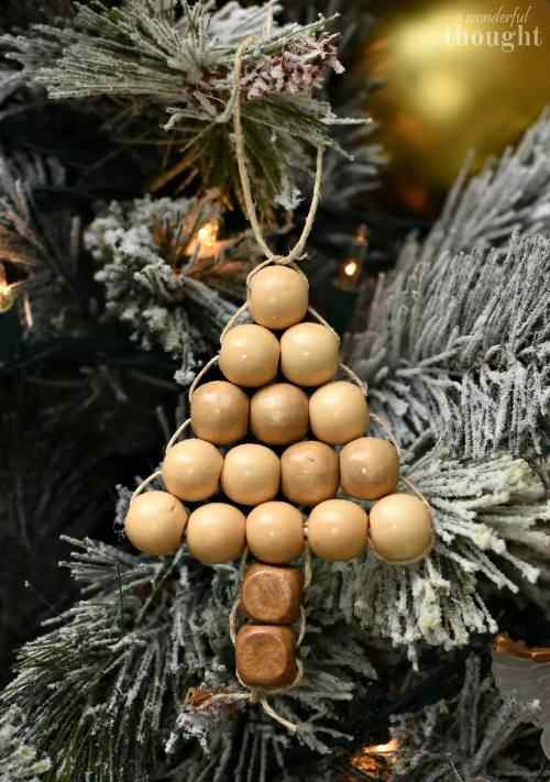 Wooden Bead Christmas Tree