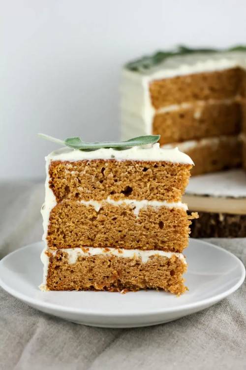 Sweet Potato Cake with Brown Butter Sage Frosting