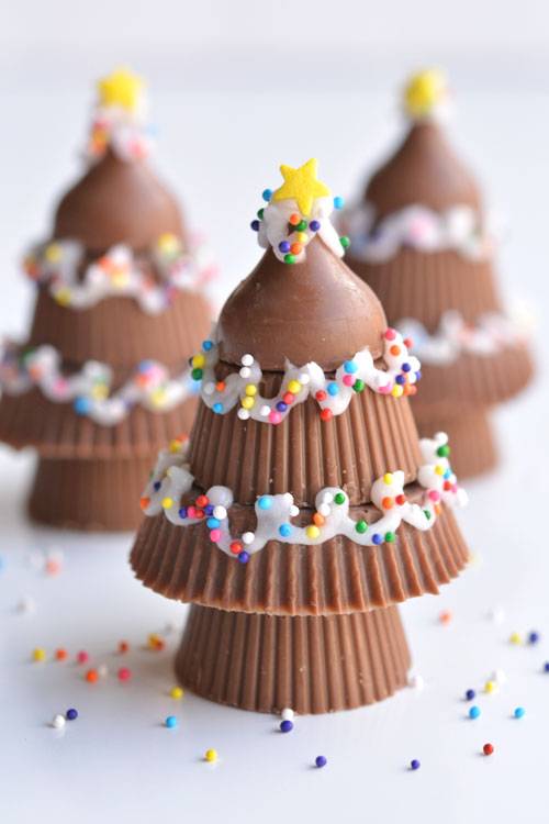Peanut Butter Cup Christmas Trees