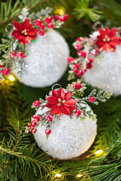 snowy ornament balls diy