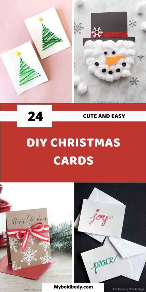 24 Adorable DIY Christmas Cards to make this year 